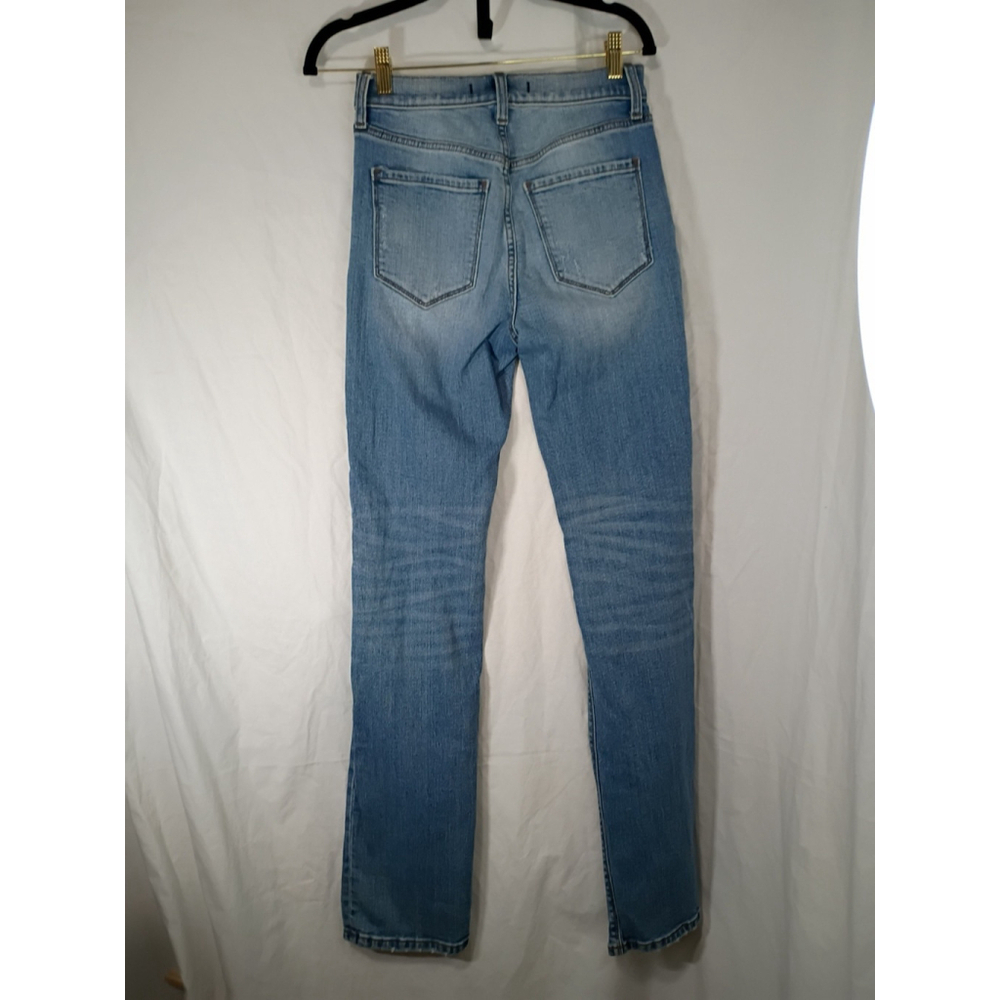Willow & Root Size 25 High Rise Skinny Jeans Distressed Light Wash Denim - Picture 5 of 9